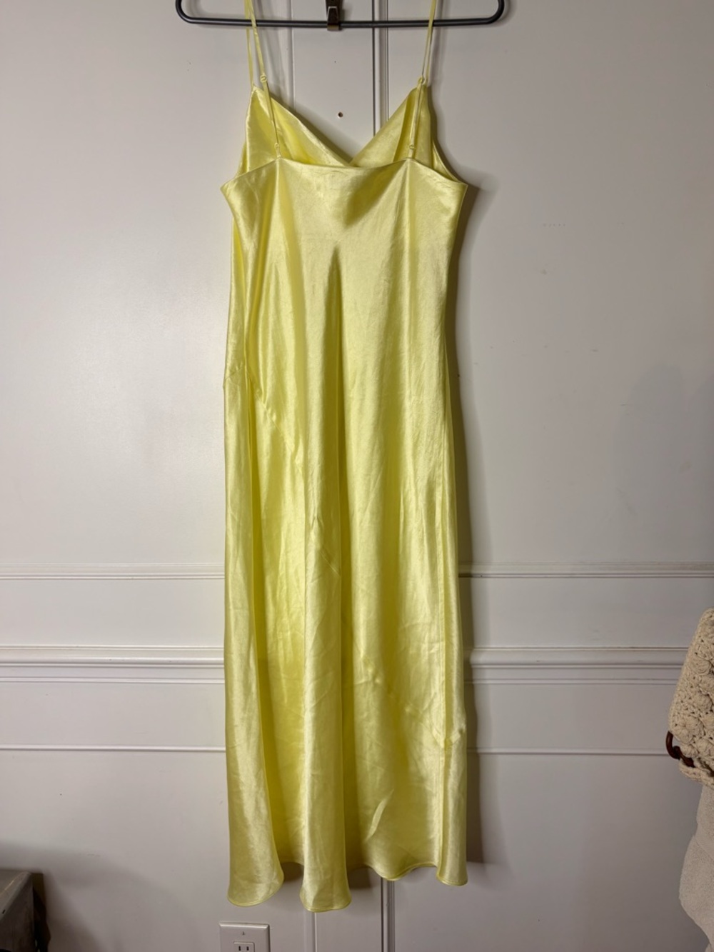 BABATON Light yellow Satin-like Slip Dress – Lightweight Bias-Cut Slip - Picture 5 of 10